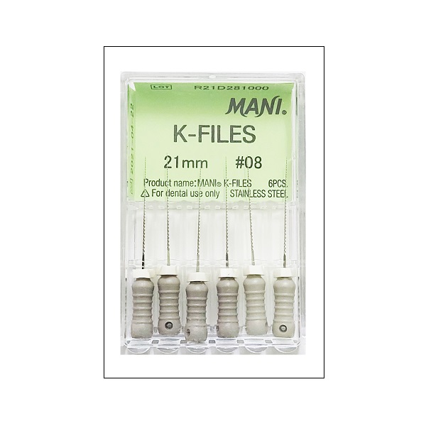 Mani K File 21mm #45-80 Dental Endo